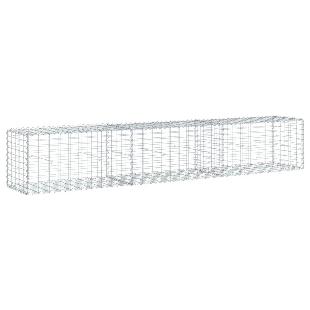 Gabion Basket Galvanised Iron 300x50x50 cm Silver