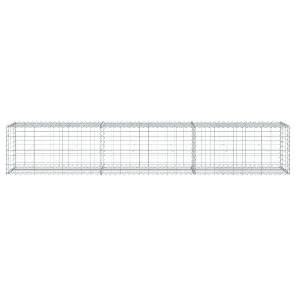 Gabion Basket Galvanised Iron 300x50x50 cm Silver