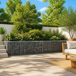 Durable Gabion Basket with Cover 500x50x50 cm
