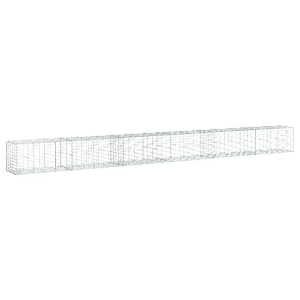 Gabion Basket Galvanised Iron Wire 600x50x50 cm Silver