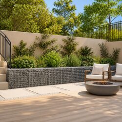Durable Gabion Basket 700x50x50 cm Silver Metal Planter
