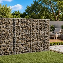 Durable Gabion Basket with Cover 100x50x100 cm