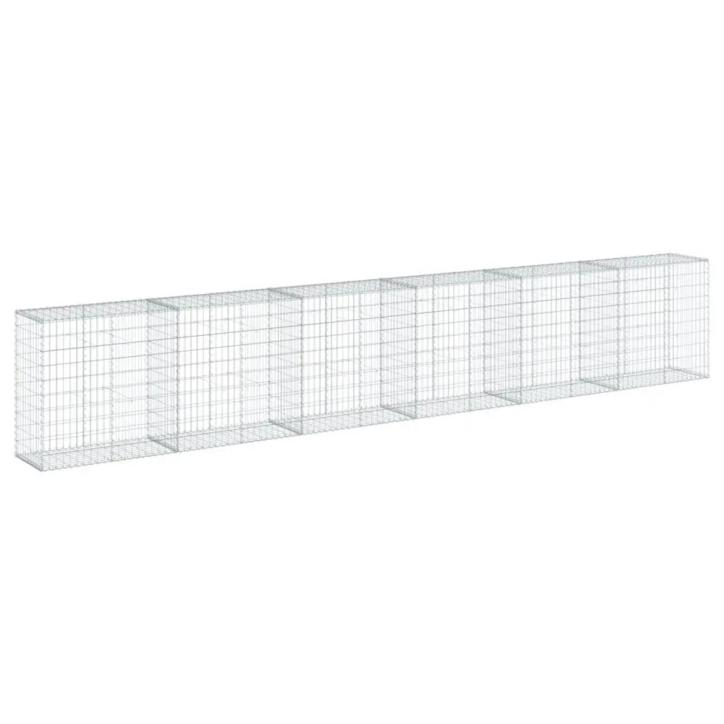 Gabion Basket Galvanised Iron Wire 600x50x100 cm Silver