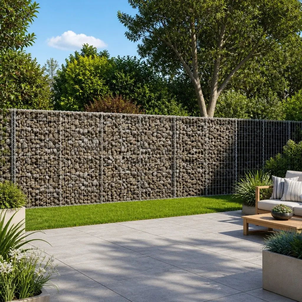 Gabion Basket Galvanised Iron 700x50x100 cm Silver