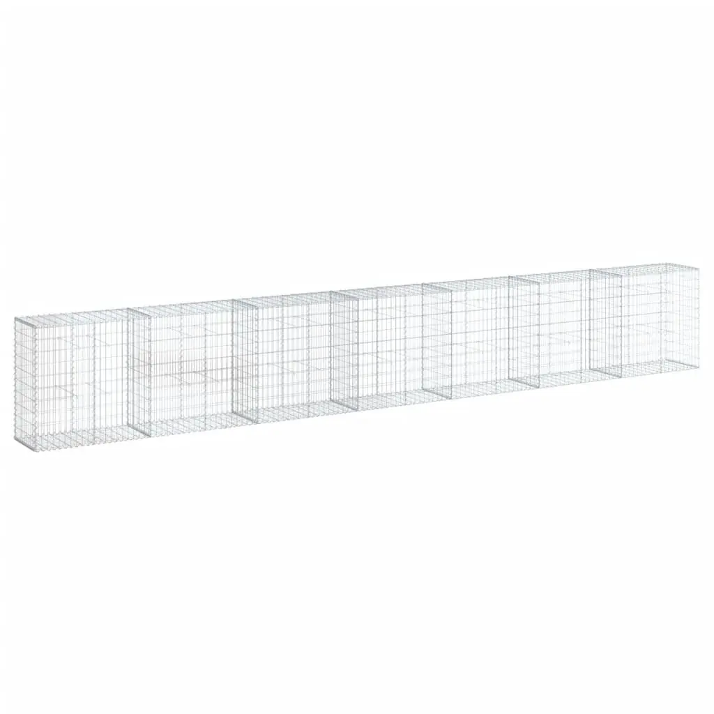 Gabion Basket Galvanised Iron 700x50x100 cm Silver