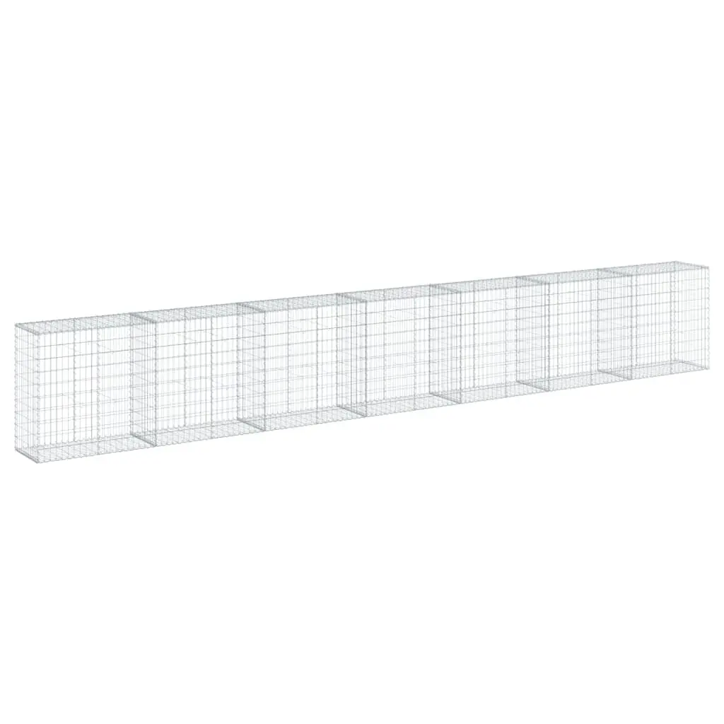Gabion Basket Galvanised Iron 700x50x100 cm Silver