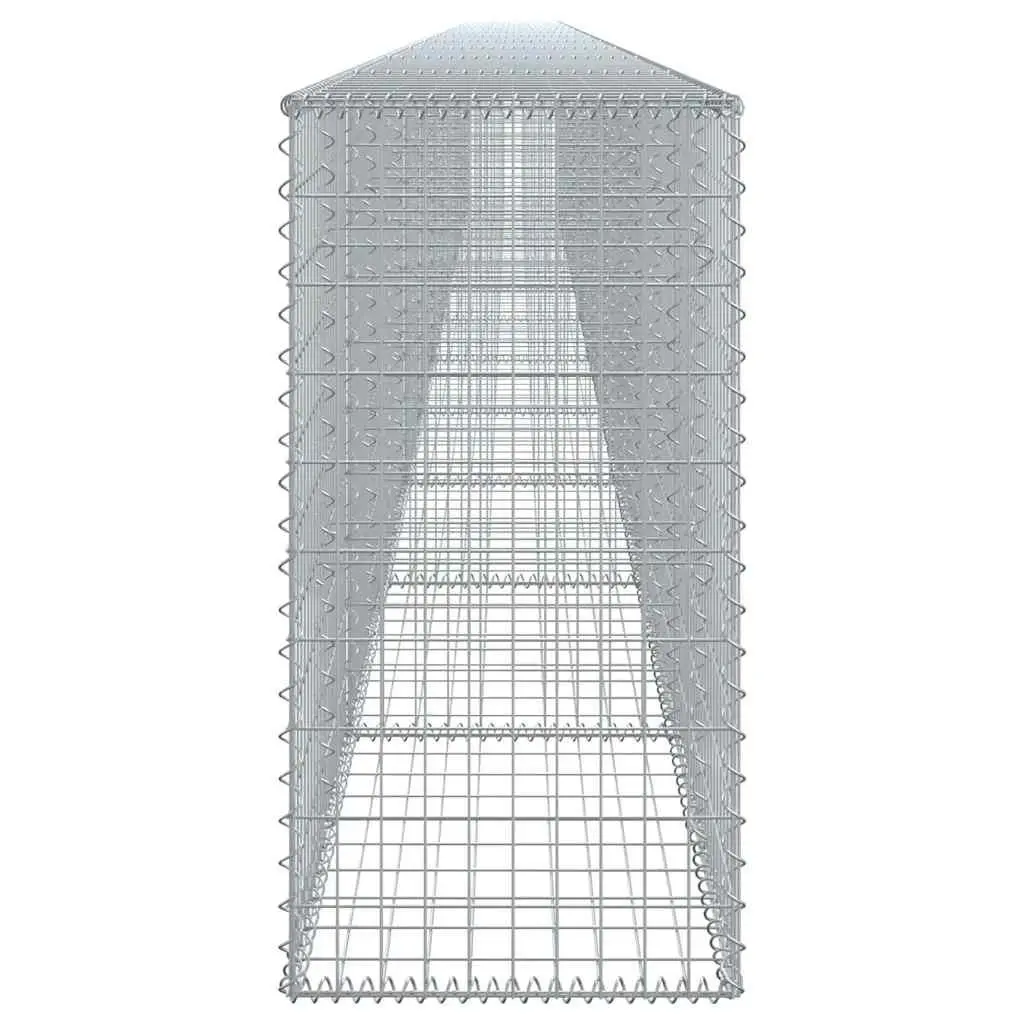 Gabion Basket with Cover 1100x50x100 cm Silver