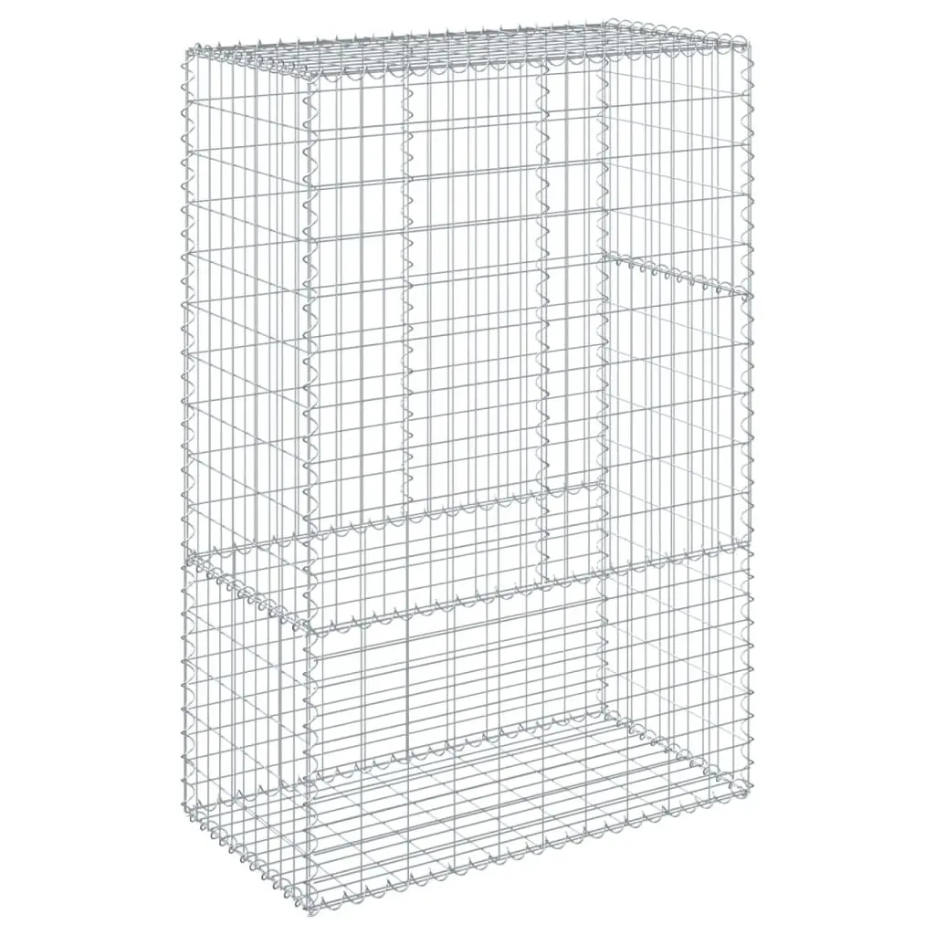 Gabion Basket Galvanised Iron Wire 100x50x150 cm Silver