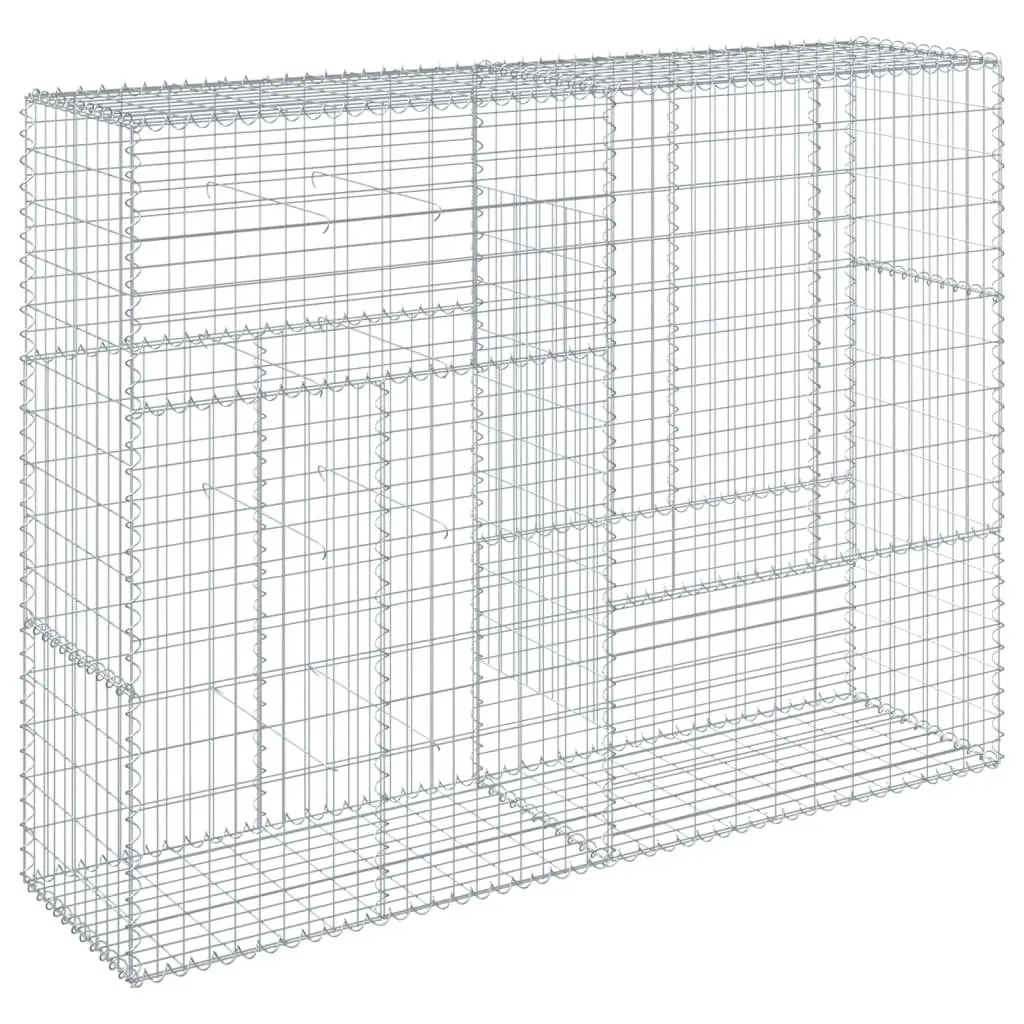 Gabion Basket Galvanised Iron Wire 200x50x150 cm Silver