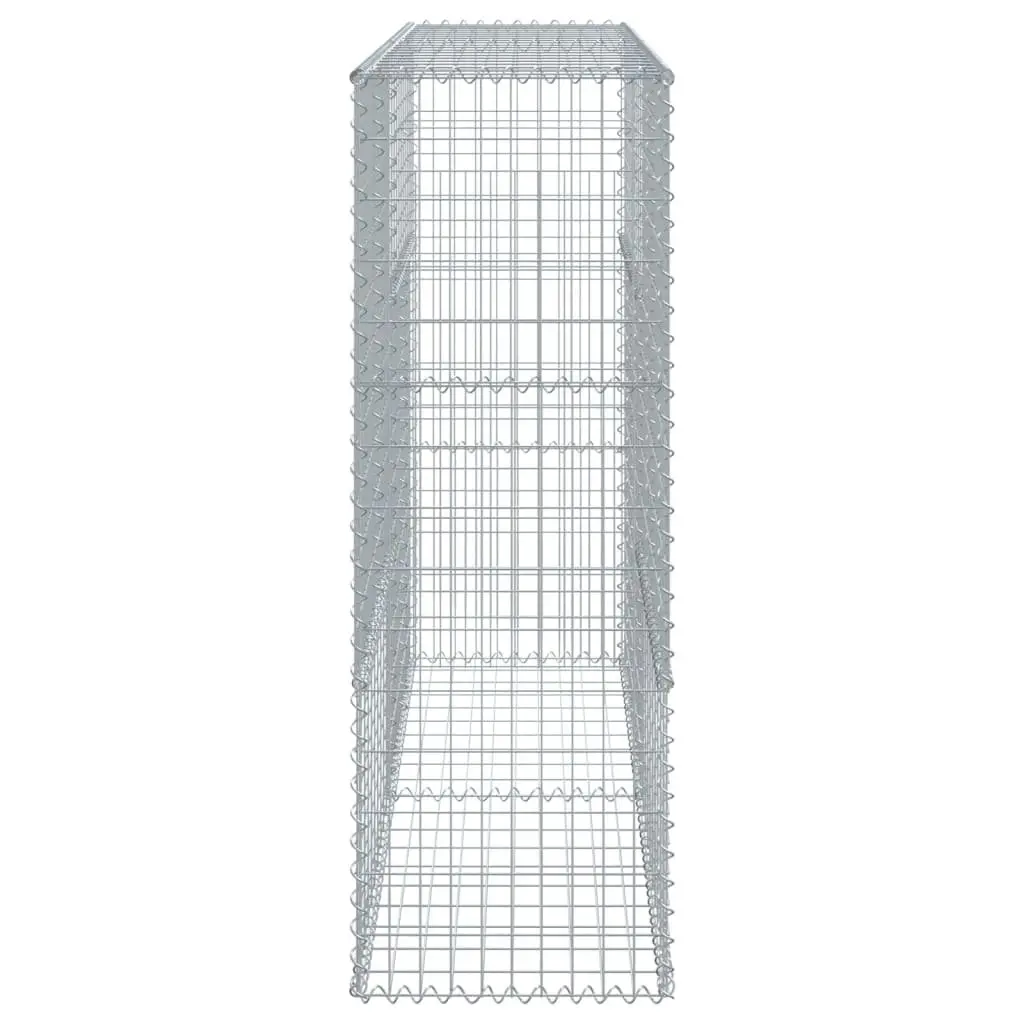 Gabion Basket Galvanised Iron Wire 200x50x150 cm Silver