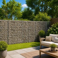 Galvanised Iron Gabion Basket with Cover 300x50x150 cm