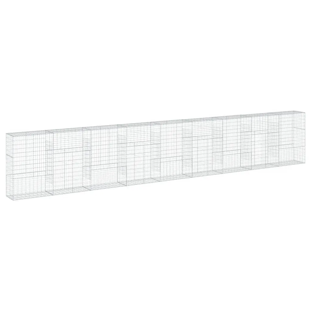 Gabion Basket Galvanised Iron Wire 900x50x150 cm Silver