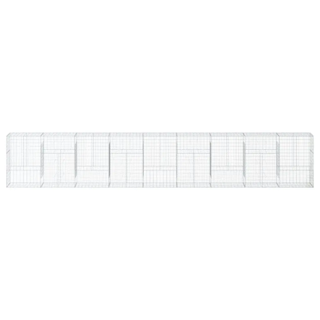 Gabion Basket Galvanised Iron Wire 900x50x150 cm Silver