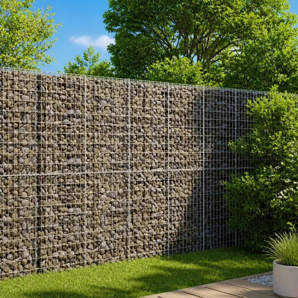 Gabion Basket Galvanised Iron Wire 200x50x200 cm Silver