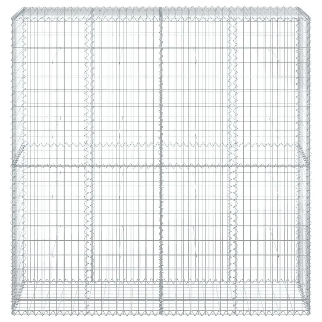 Gabion Basket Galvanised Iron Wire 200x50x200 cm Silver