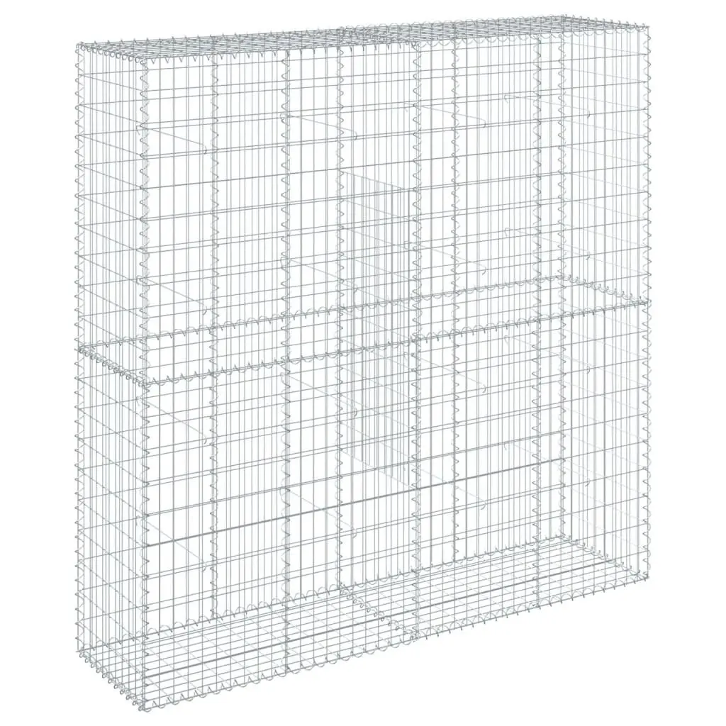 Gabion Basket Galvanised Iron Wire 200x50x200 cm Silver