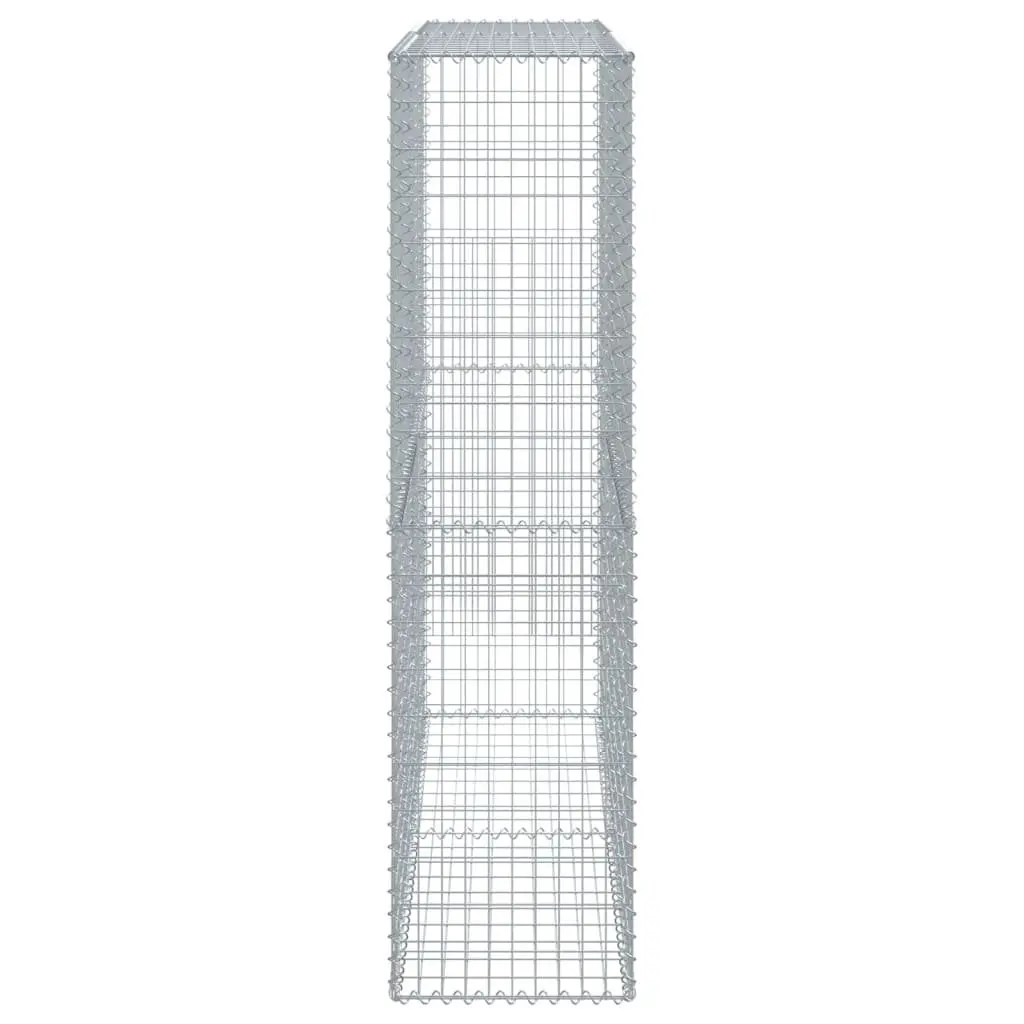 Gabion Basket Galvanised Iron Wire 200x50x200 cm Silver
