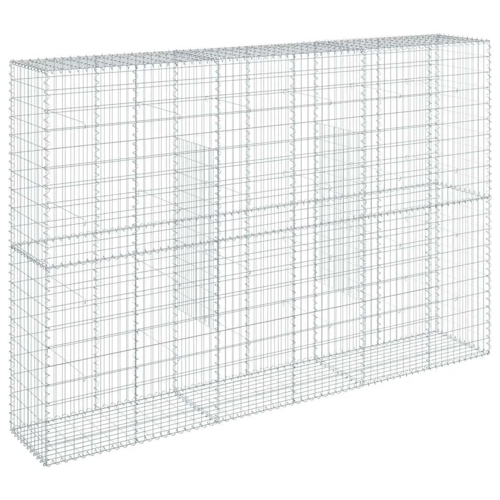 Gabion Basket Galvanised Iron 300x50x200 cm Silver