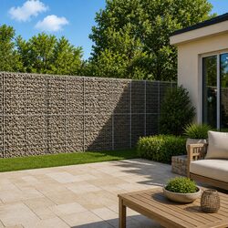 Durable Galvanised Iron Gabion Basket with Cover 500x50x200 cm