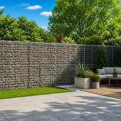 Durable Gabion Basket with Cover 600x50x200 cm