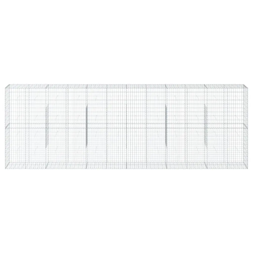 Gabion Basket Galvanised Iron Wire 600x50x200 cm Silver