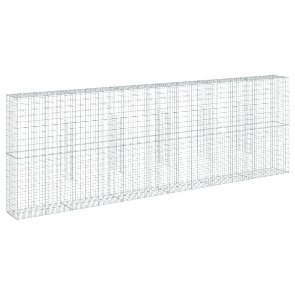 Gabion Basket Galvanised Iron Wire 600x50x200 cm Silver