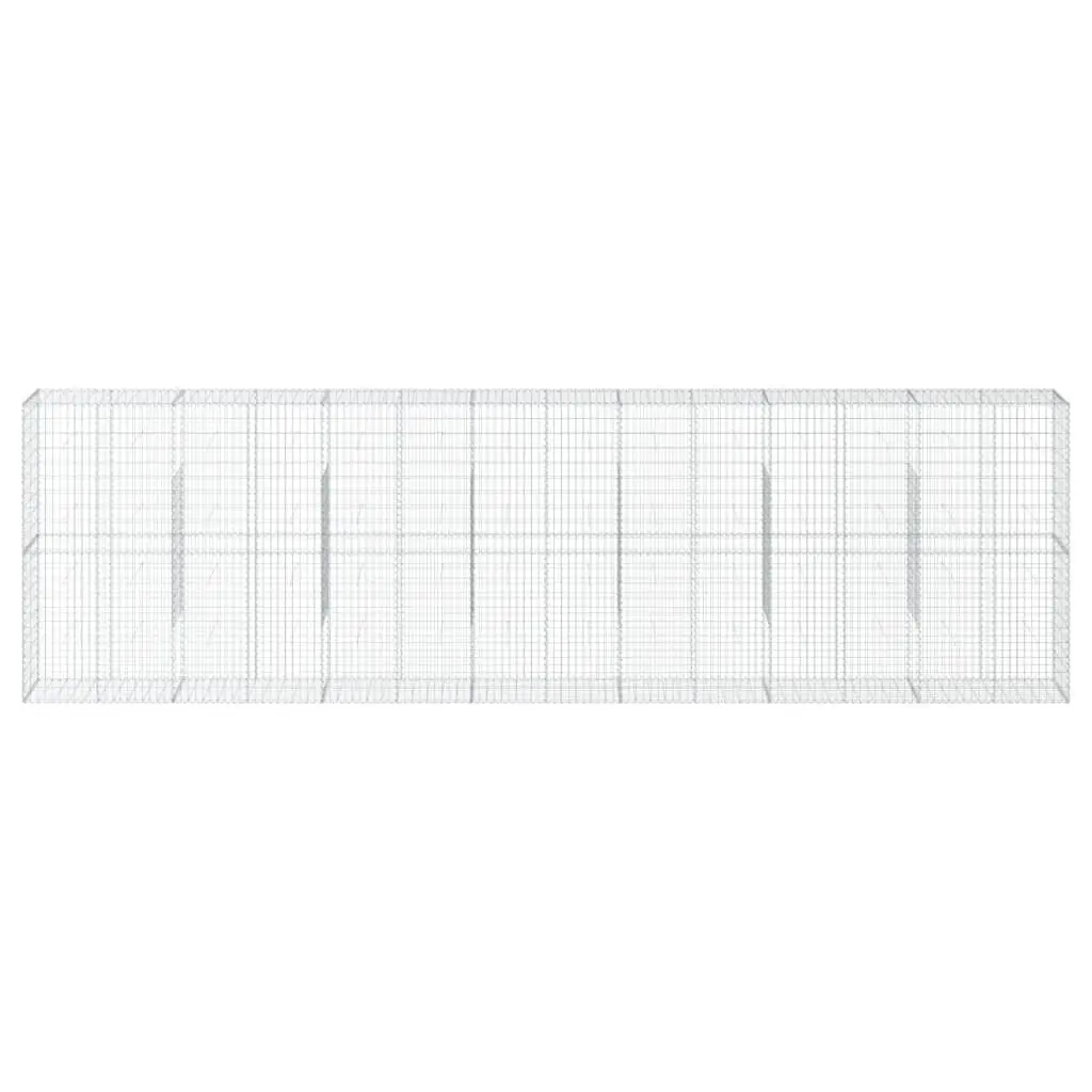 Gabion Basket Galvanised Iron Wire 700x50x200 cm Silver