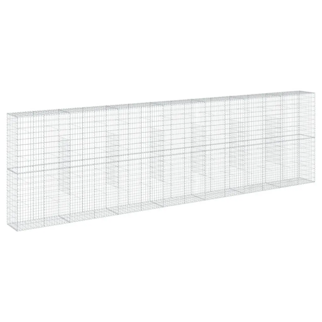 Gabion Basket Galvanised Iron Wire 700x50x200 cm Silver