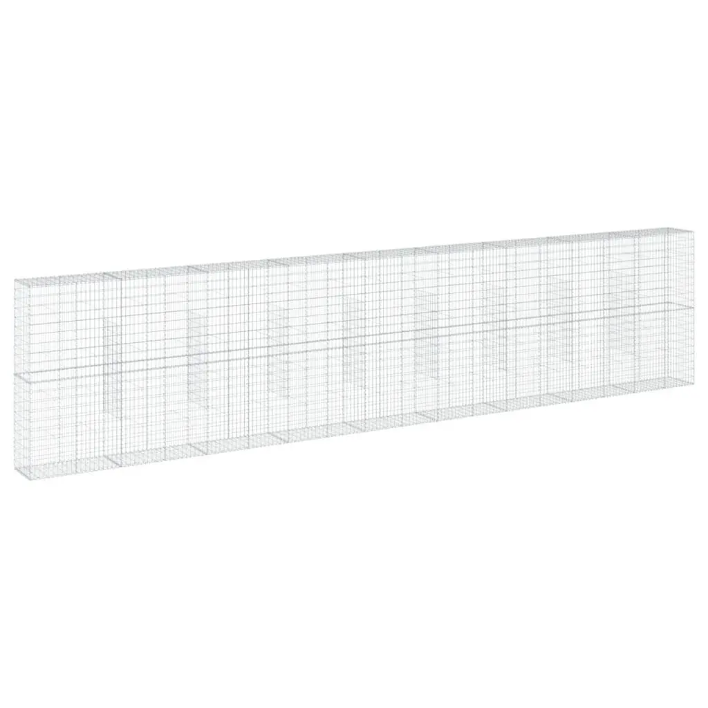 Gabion Basket Galvanised Iron Wire 900x50x200cm Silver