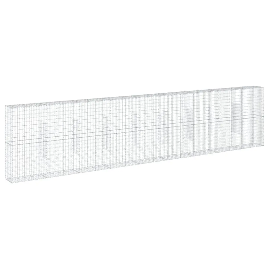 Gabion Basket Galvanised Iron Wire 900x50x200cm Silver