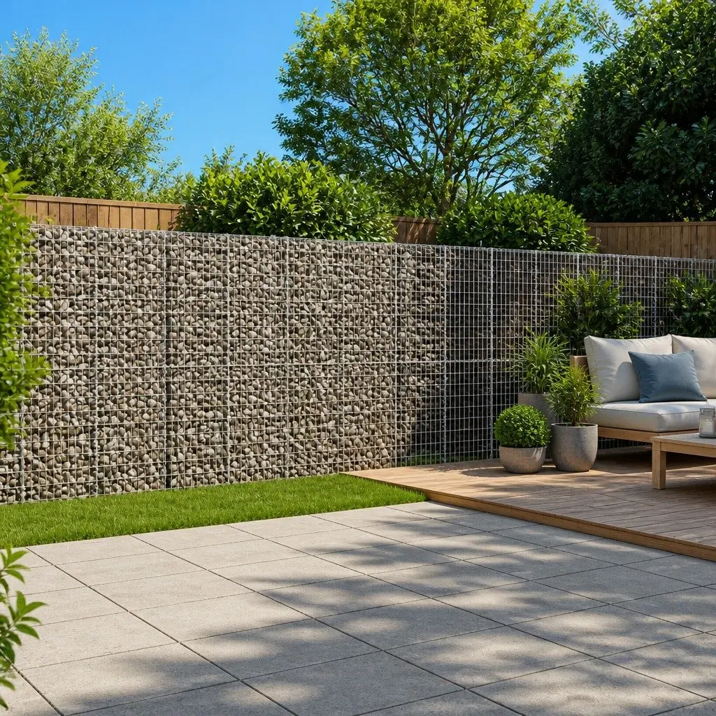 Galvanised Iron Gabion Basket with Cover 1200x50x200 cm
