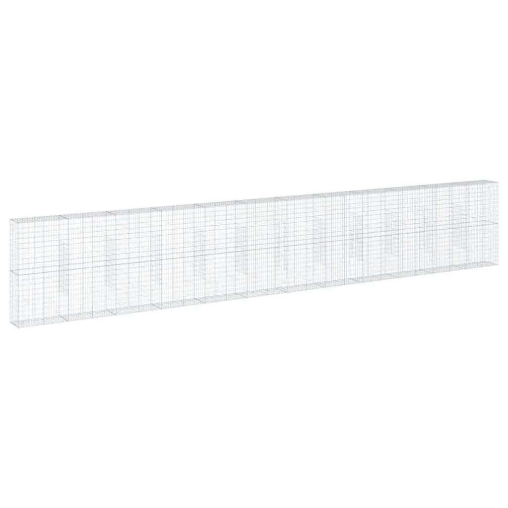 Galvanised Iron Gabion Basket with Cover 1200x50x200 cm