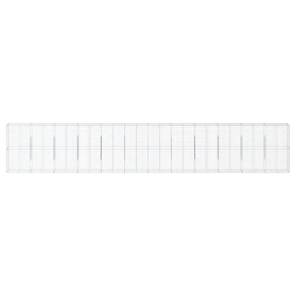 Galvanised Iron Gabion Basket with Cover 1200x50x200 cm