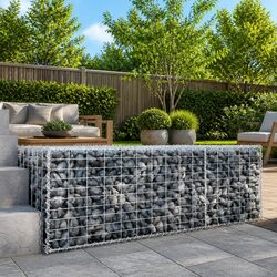 High-Quality Gabion Basket with Cover 100x100x50 cm