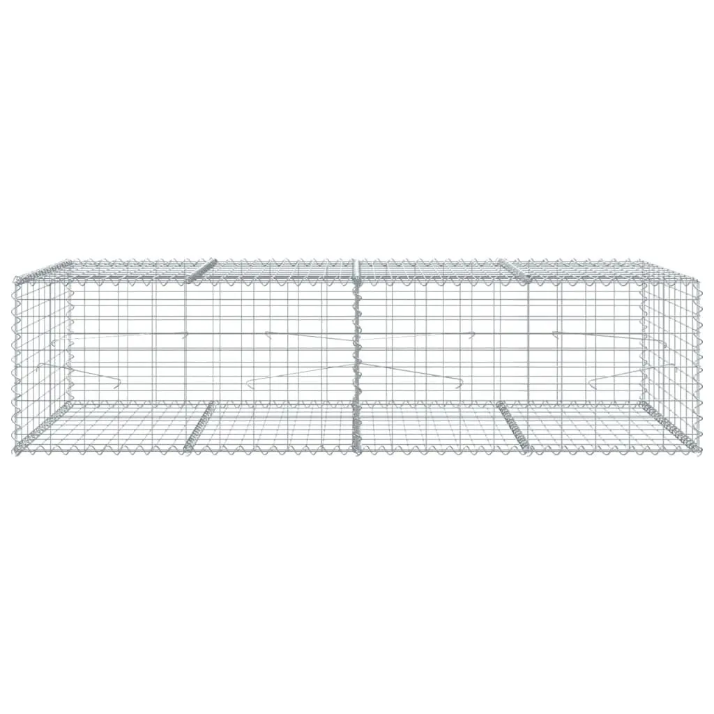 Gabion Basket Metal Wire 200x100x50 cm Silver