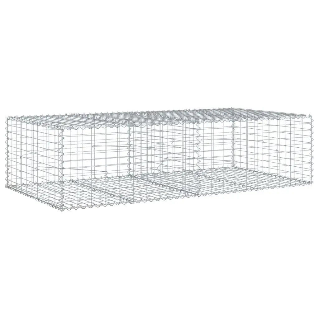 Gabion Basket Metal Wire 200x100x50 cm Silver