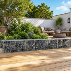 Durable Gabion Basket 800x100x50 cm with Cover