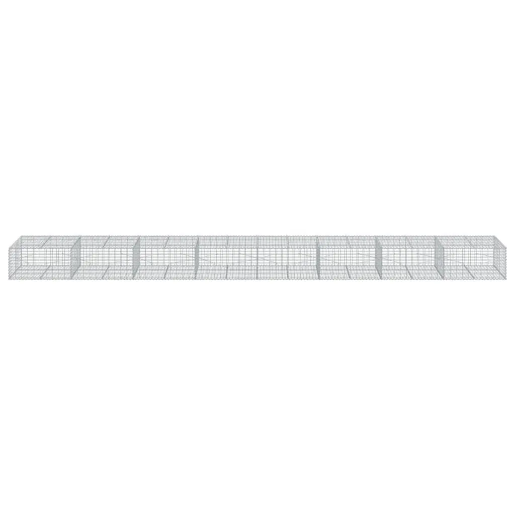 Gabion Basket Galvanised Iron Wire 800x100x50 cm Silver
