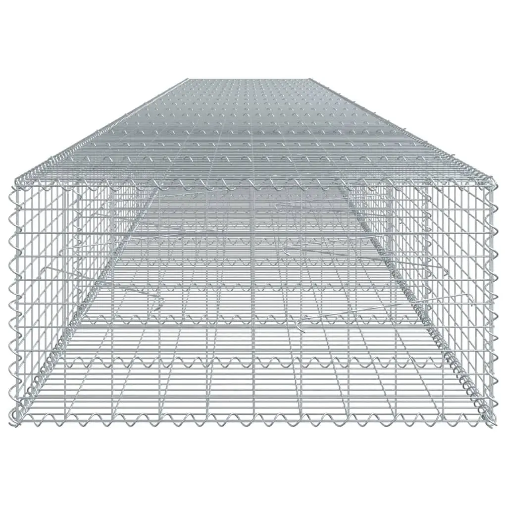 Gabion Basket Galvanised Iron Wire 800x100x50 cm Silver