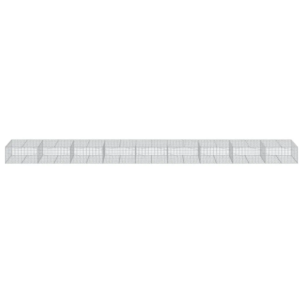 Gabion Basket Galvanised Iron Wire 900x100x50cm Silver