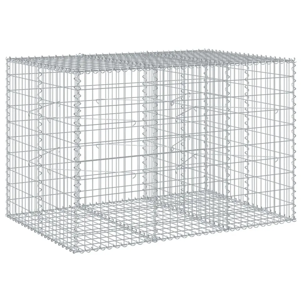 Gabion Basket Galvanised Iron Wire 150x100x100 cm Silver