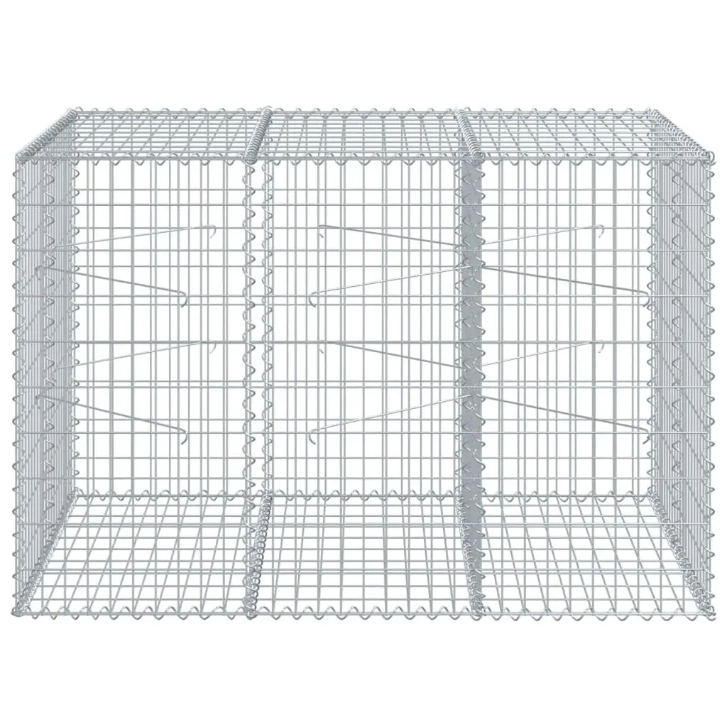 Gabion Basket Galvanised Iron Wire 150x100x100 cm Silver