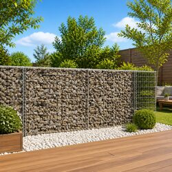 Heavy-Duty Gabion Basket with Cover 250x100x100 cm