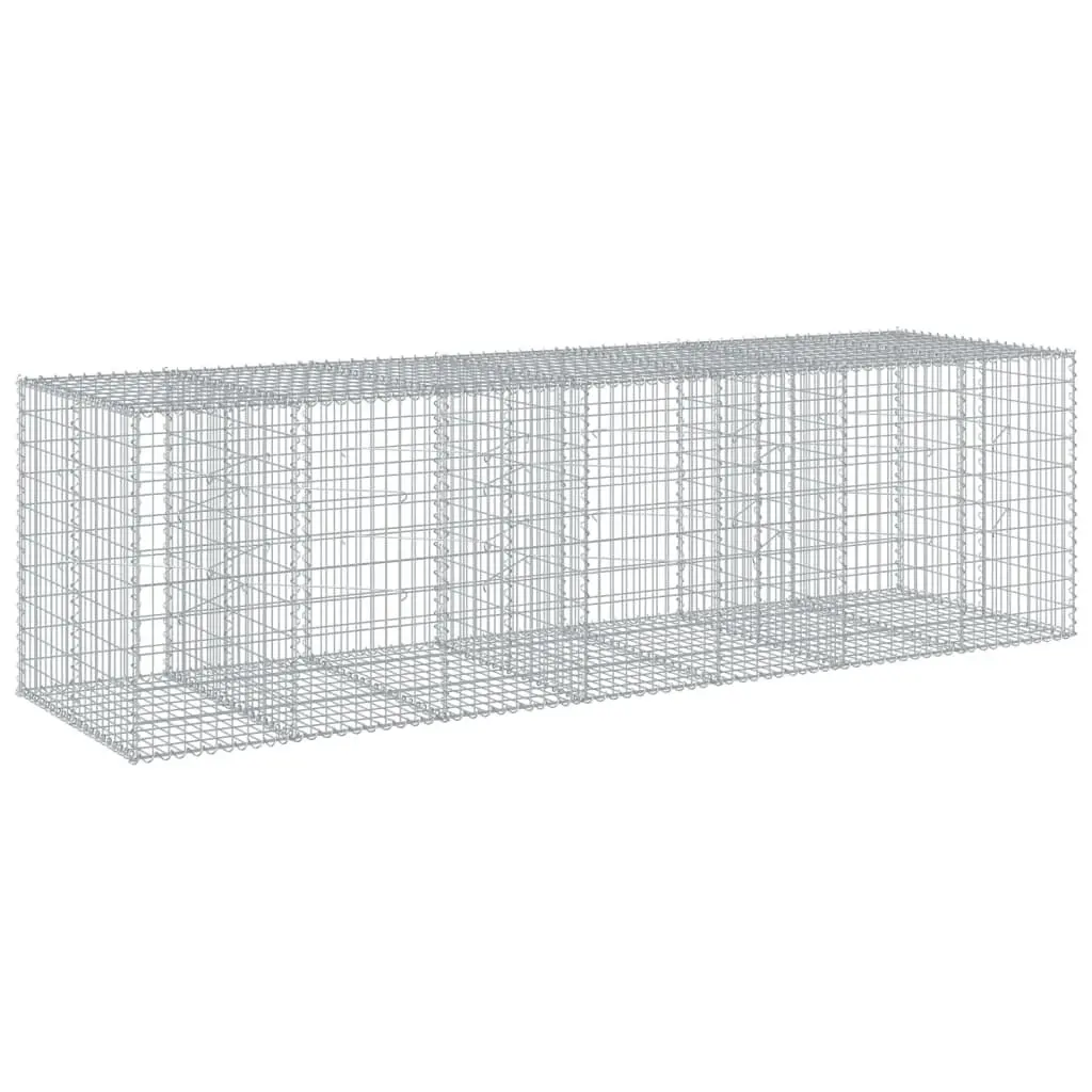 Gabion Basket Galvanised Iron Wire 350x100x100 cm Silver