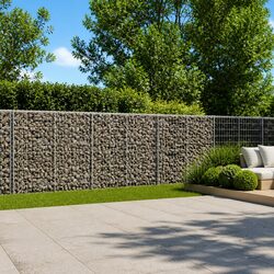 Durable Gabion Basket with Cover 550x100x100 cm for Gardens