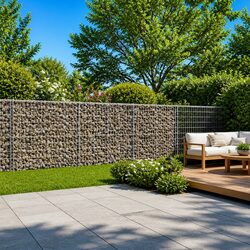 Durable Gabion Basket with Cover 600x100x100 cm