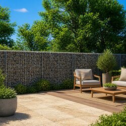 Durable Gabion Basket with Cover 700x100x100 cm