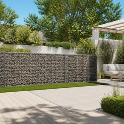 Durable Galvanised Iron Gabion Basket with Cover 800x100x100 cm