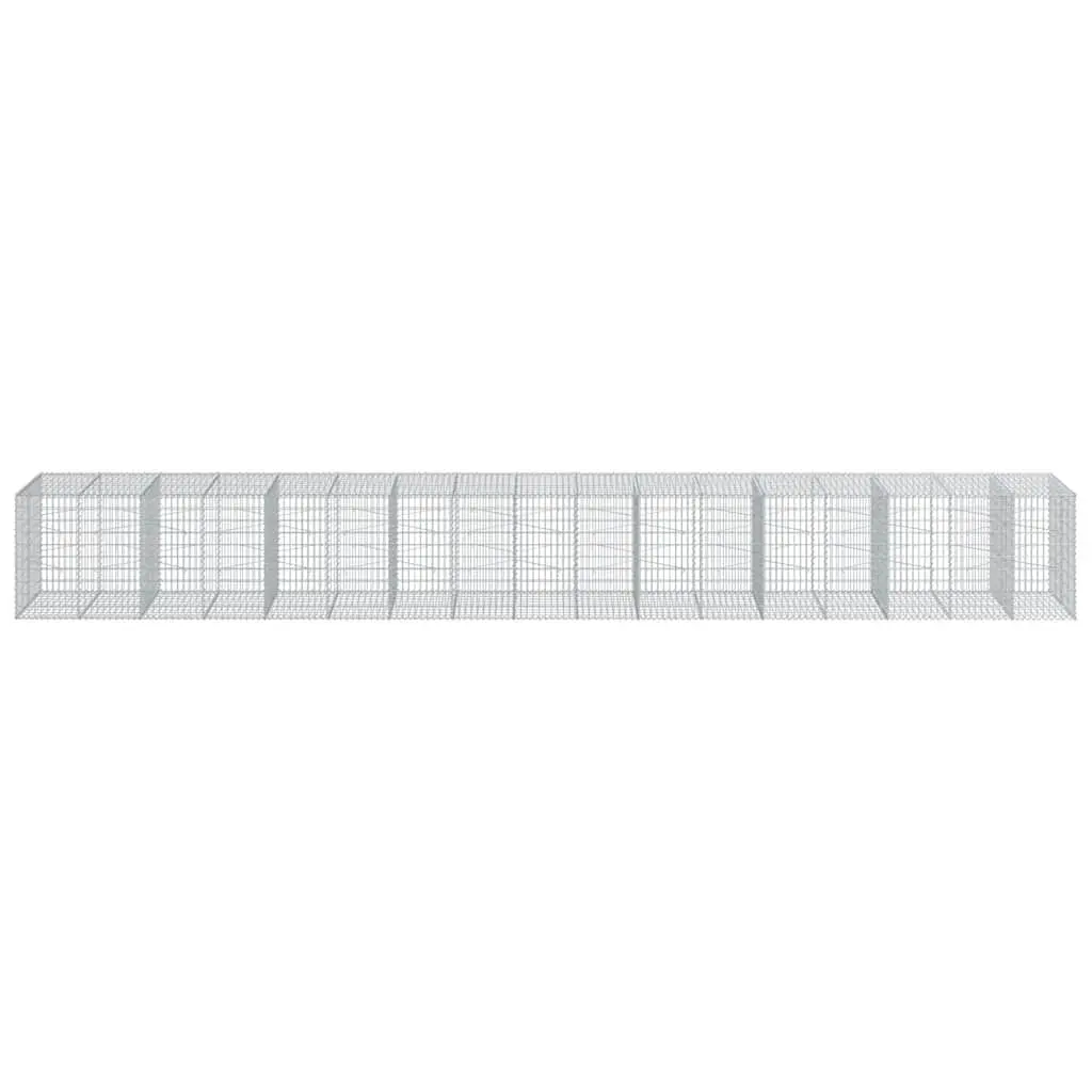 Gabion Basket Galvanised Iron Wire 850x100x100 cm Silver with Cover