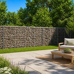 Durable Galvanised Iron Gabion Basket with Cover 1000x100x100 cm